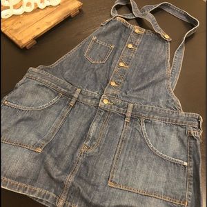 Overall mini denim jumper